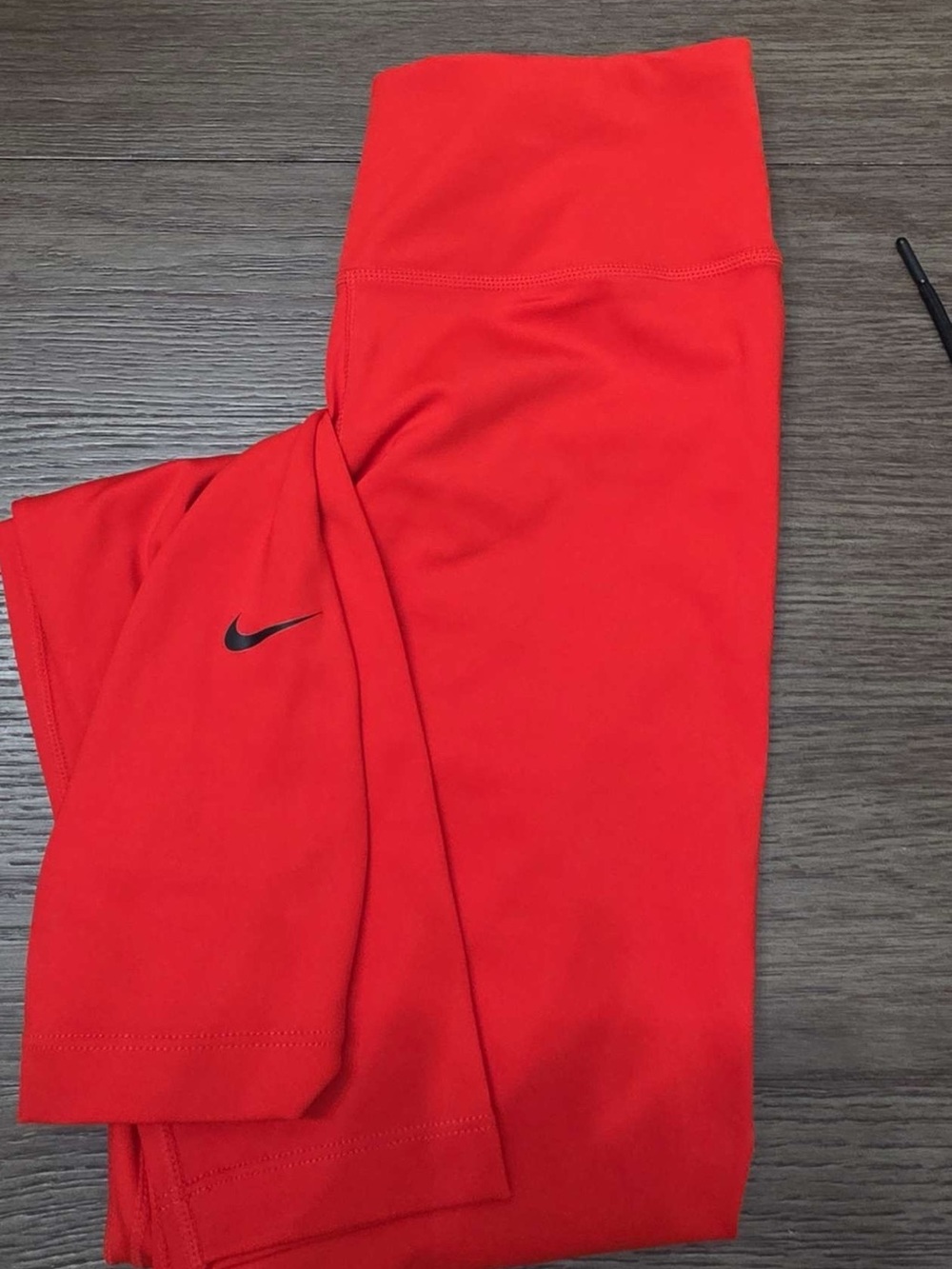 Nike Red High-Waist Athletic Leggings